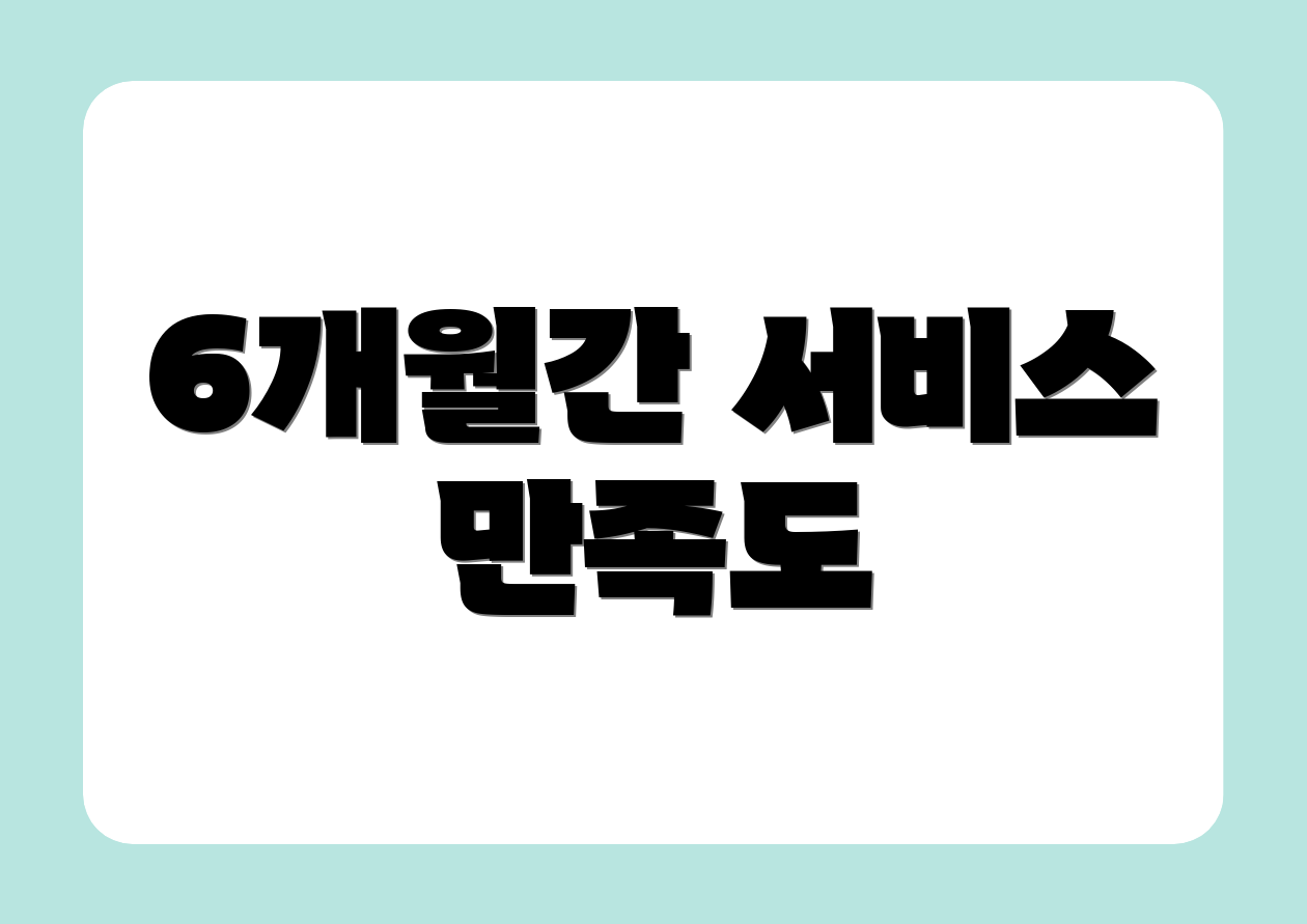 6개월간 서비스 만족도