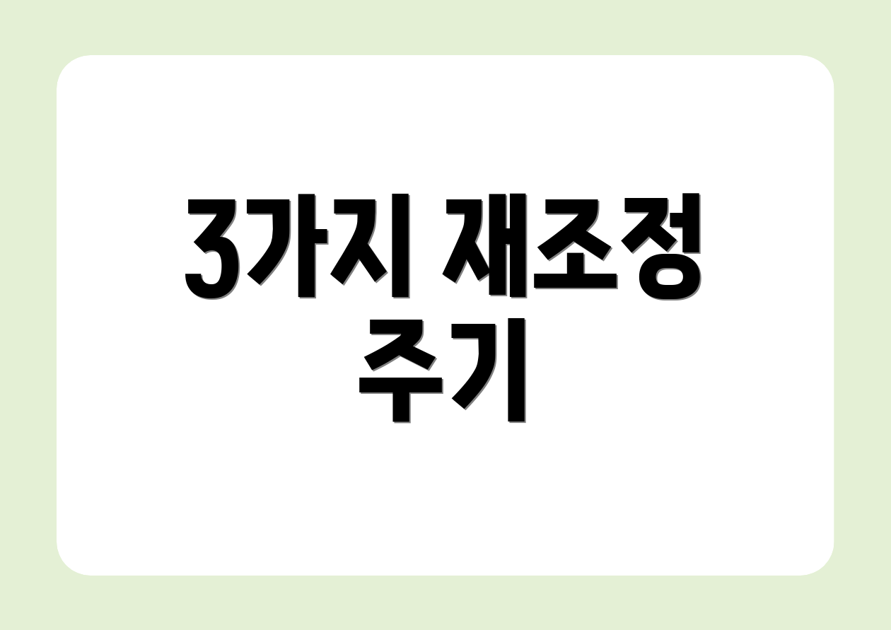 3가지 재조정 주기